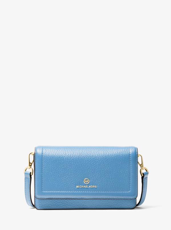 Damske Crossbody Kabelka Michael Kors Jet Set Small Pebbled Leather Smartphone Convertible Námornícka Modrá - Kabelky Michael Kors Outlet | KOYEI-8069